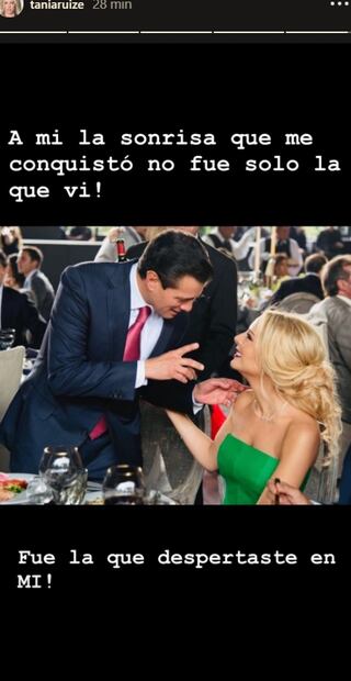 ¡Ahora sí! Tania Ruiz dedica amoroso mensaje a Enrique Peña Nieto
