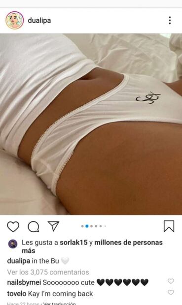 Dua Lipa comparte atrevida foto en underwear por su reciente cumpleaños