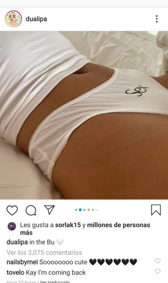 Dua Lipa comparte atrevida foto en underwear por su reciente cumpleaños