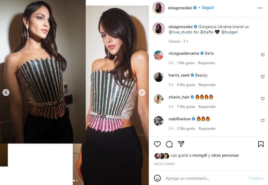 Eiza González y su corsé de diamantes a favor de una buena causa
