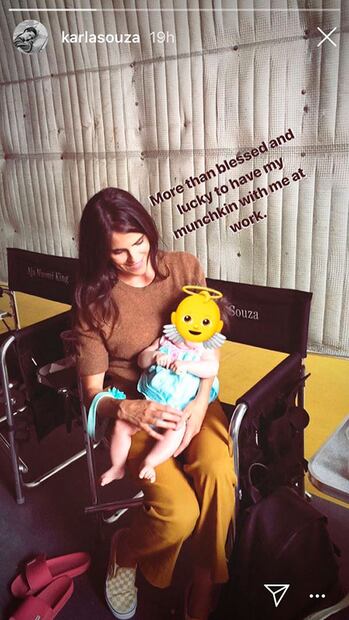 Karla Souza pasa un tierno momento junto a su hija Gianna