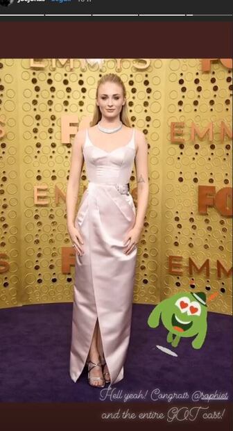El romántico mensaje de Joe Jonas a Sophie Turner en la noche de los Emmy 