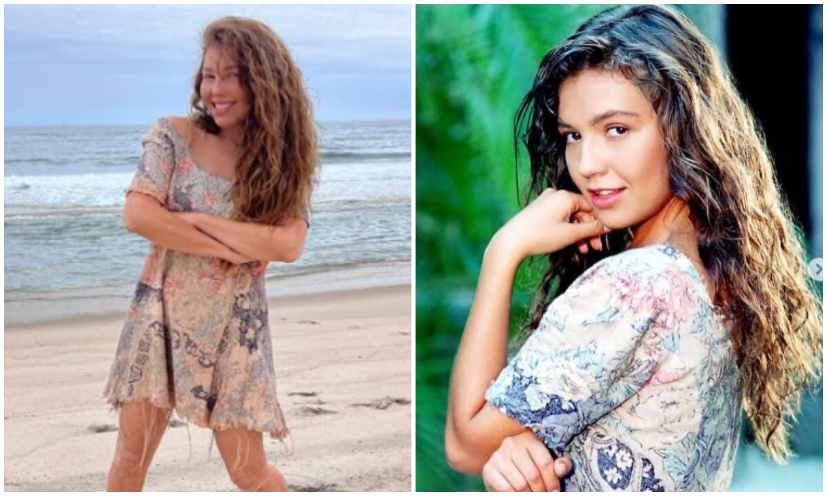Thalía recrea el look que usó en la novela Marimar 