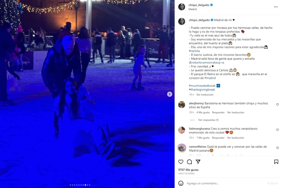 El periodista Jorge Ramos y Carlota, hija de Chiquinquirá Delgado / Instagram: @chiqui_delgado