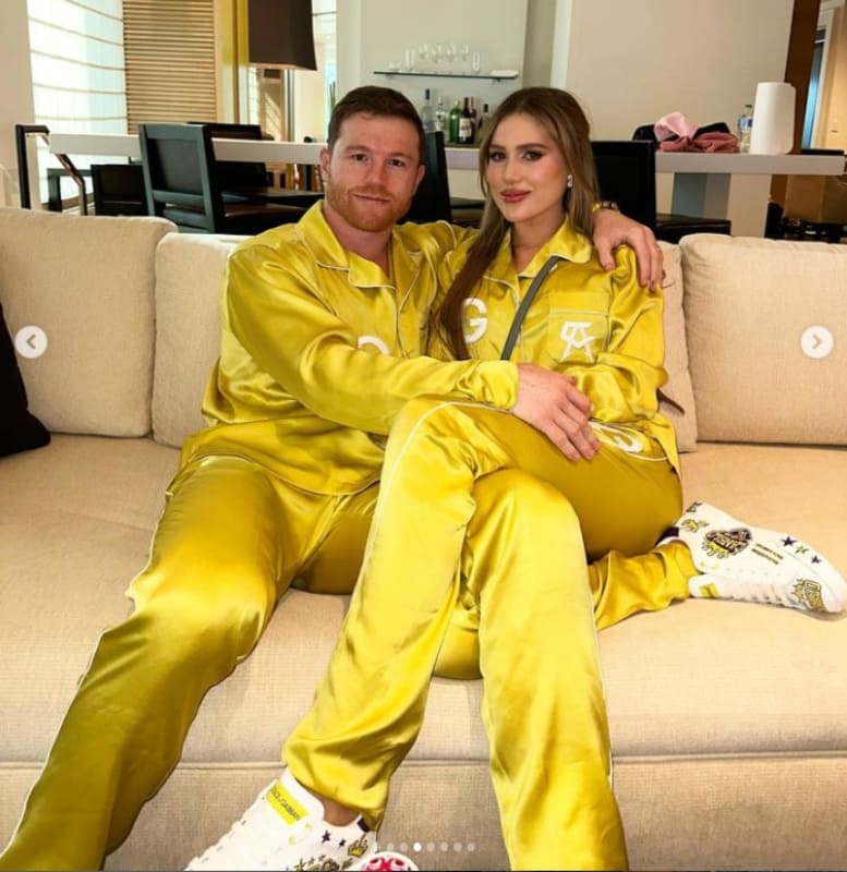 Saúl "Canelo" Álvarez y su esposa Fernanda Gómez / Instagram: @fernandagmtz