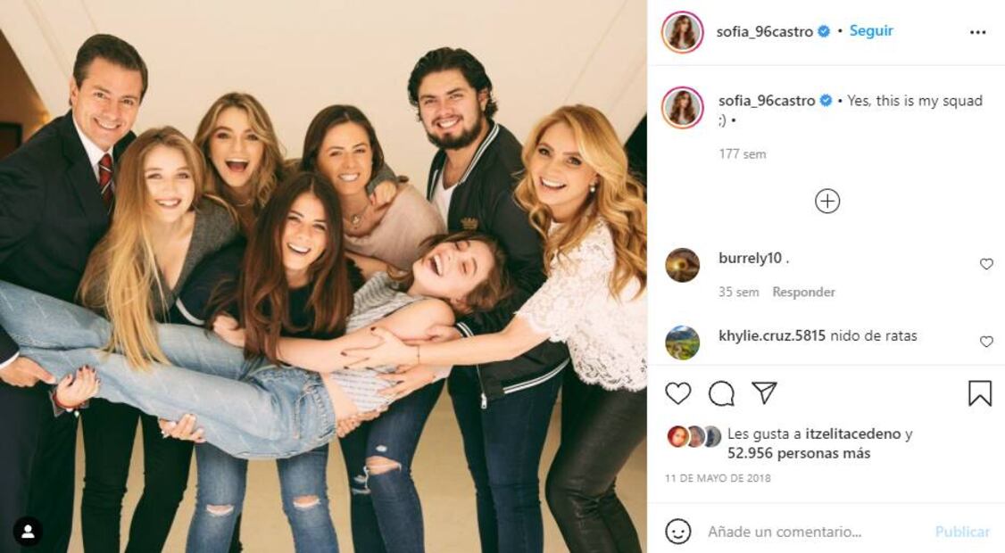 La familia de Enrique Peña Nieto y Angélica Rivera / Foto: Instagram