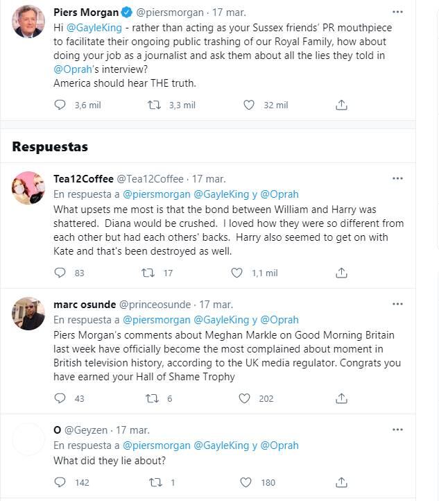 Piers Morgan ahora ataca a la amiga de Meghan Markle; la señala de cómplice