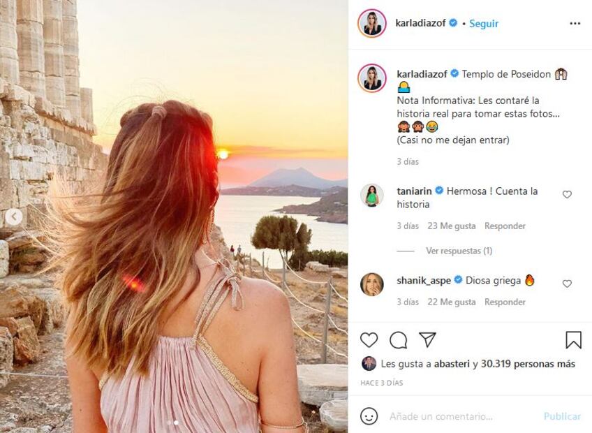 Karla Díaz y su esposo Daniel Dayz fueron sacados de un templo en Grecia