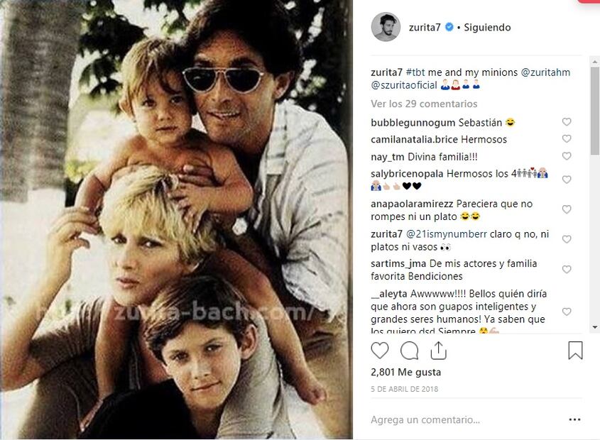 Ellos son los guapos hijos de Christian Bach y Humberto Zurita 