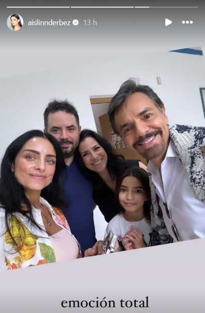 Aislinn, José Eduardo, Alessandra Rosaldo, Aitana y Eugenio Derbez en el nacimiento de Tessa / Foto: Instagram