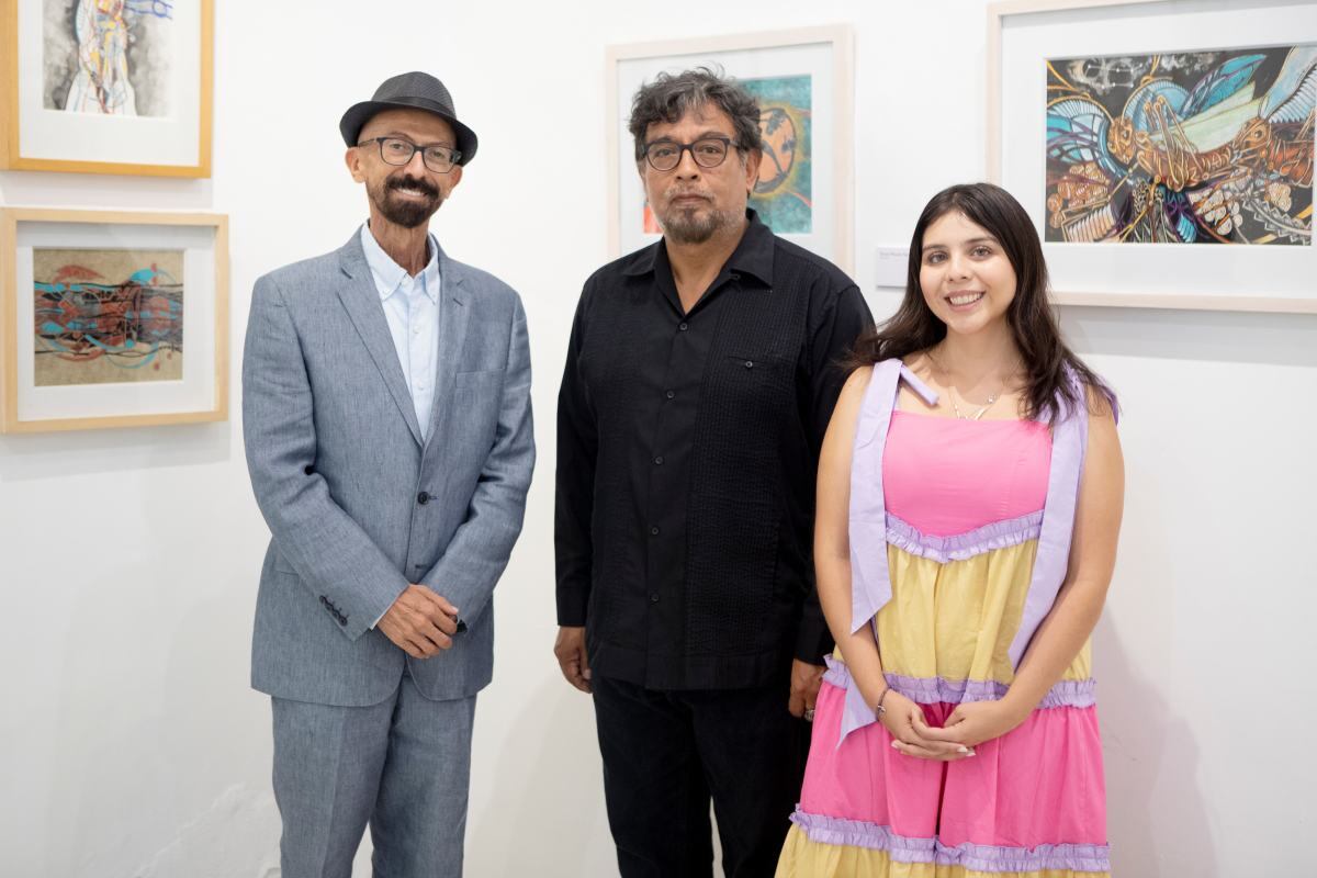 Oscar Román, Efraín Morales y Valeria Sumano. (Foto: Karla Gómez)