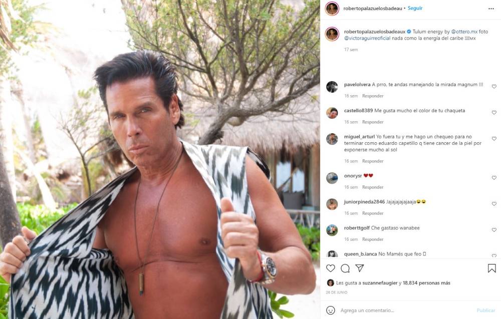 Roberto Palazuelos es criticado en Instagram por esta foto