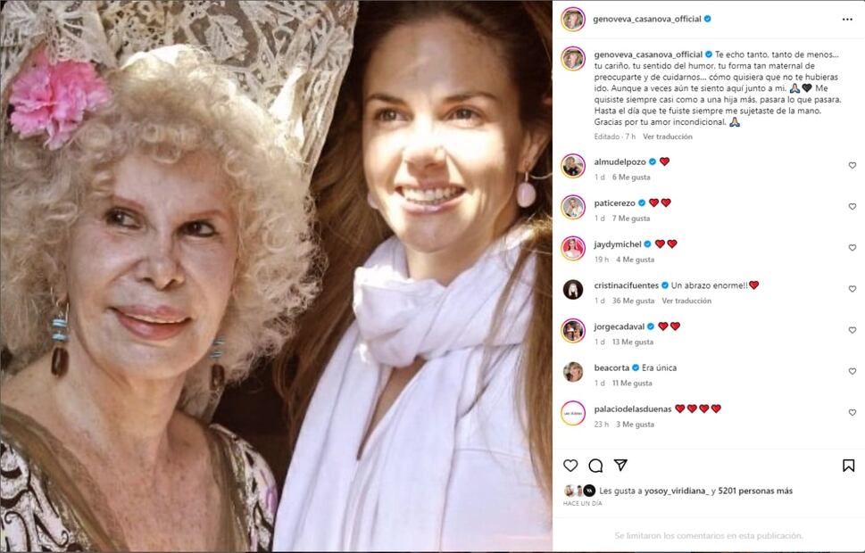 Genoveva Casanova y la duquesa de Alba / Instagram: @genoveva_casanova_official