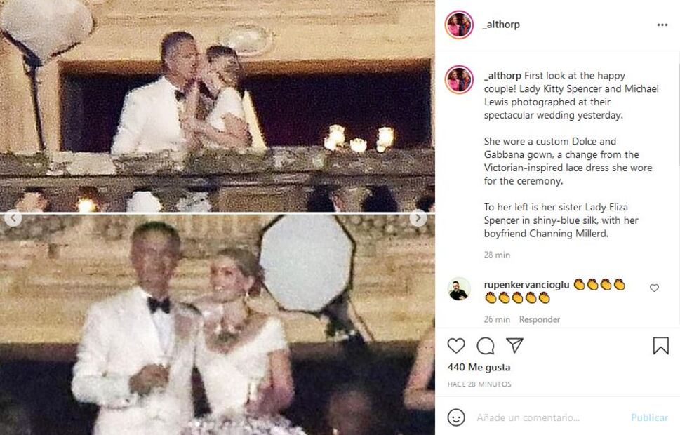 Kitty Spencer, sobrina de la princesa Diana, se casó en Roma con Michael Lewis