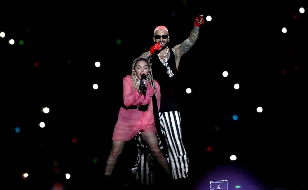 Madonna y Grupo Firme en concierto de Maluma por sus 10 años de carrera
