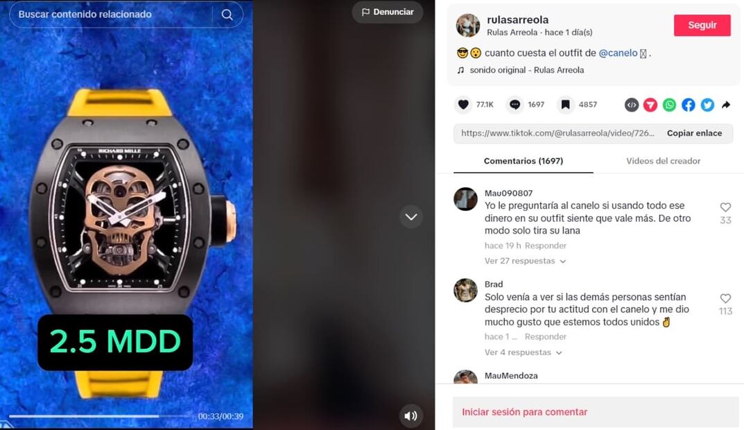 El outfit millonario de Saúl 'Canelo' Álvarez / TikTok: @rulasarreola