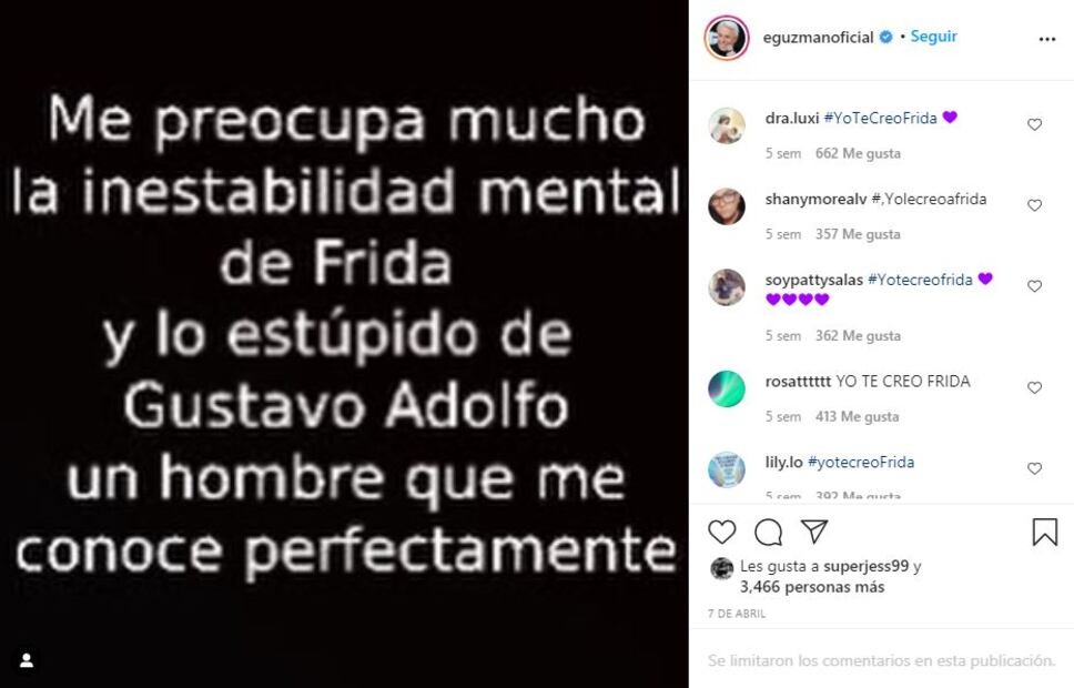 Enrique Guzmán ataca sin piedad a su nieta Frida Sofía