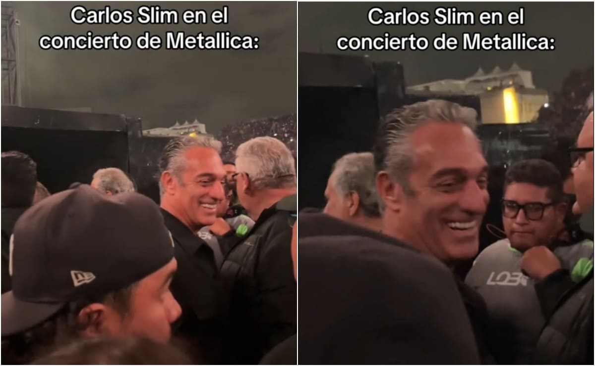 Carlos Slim Domit en el concierto de Metallica en el Estadio GNP / Fotos: TikTok