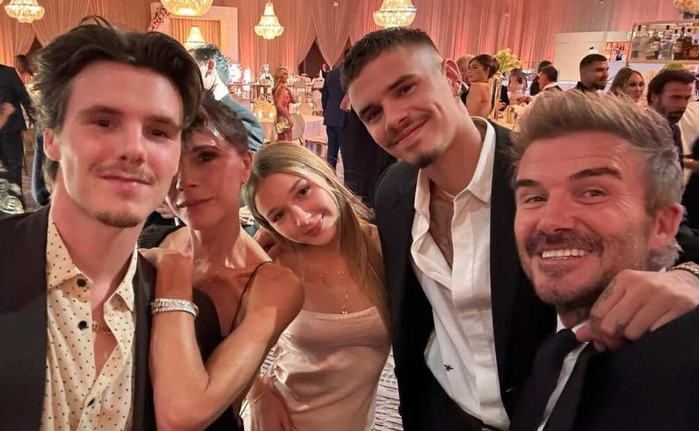 David y Victoria Beckham junto a sus hijos Romeo, Cruz y Harper / Foto: Instagram
