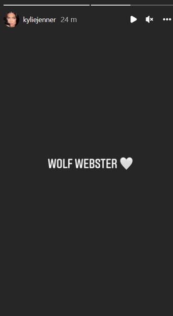 Kylie Jenner nombra a su hijo Wolf (Lobo) Webster