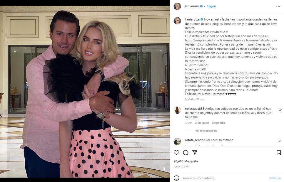 La relación de Enrique Peña Nieto y Tania Ruiz continúa sólida pese a rumores