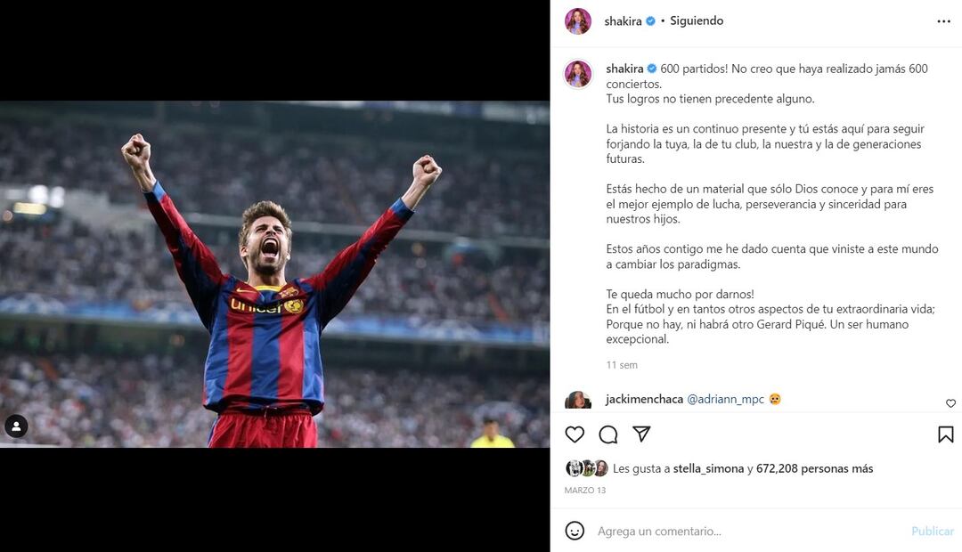 Shakira. "Piqué es territorial y celoso. Le gusta tenerlo todo bajo control" 