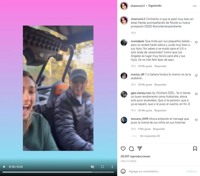 Javier “Chicharito” Hernández y su nueva novia suben su primer video juntos