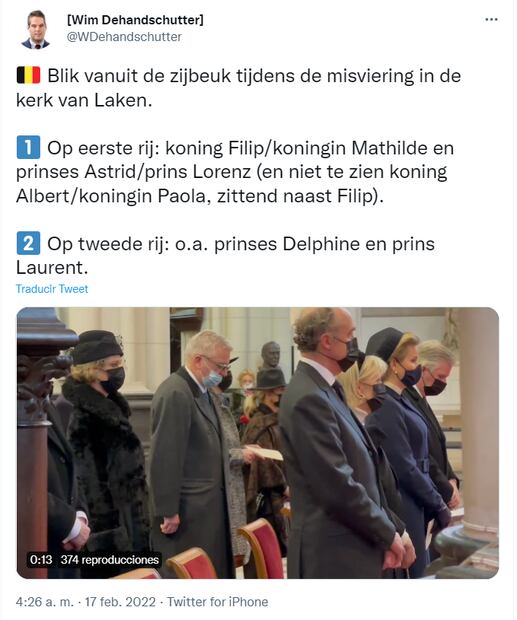 El rey Alberto II de Bélgica y la princesa Delphine, por primera vez juntos en un acto público