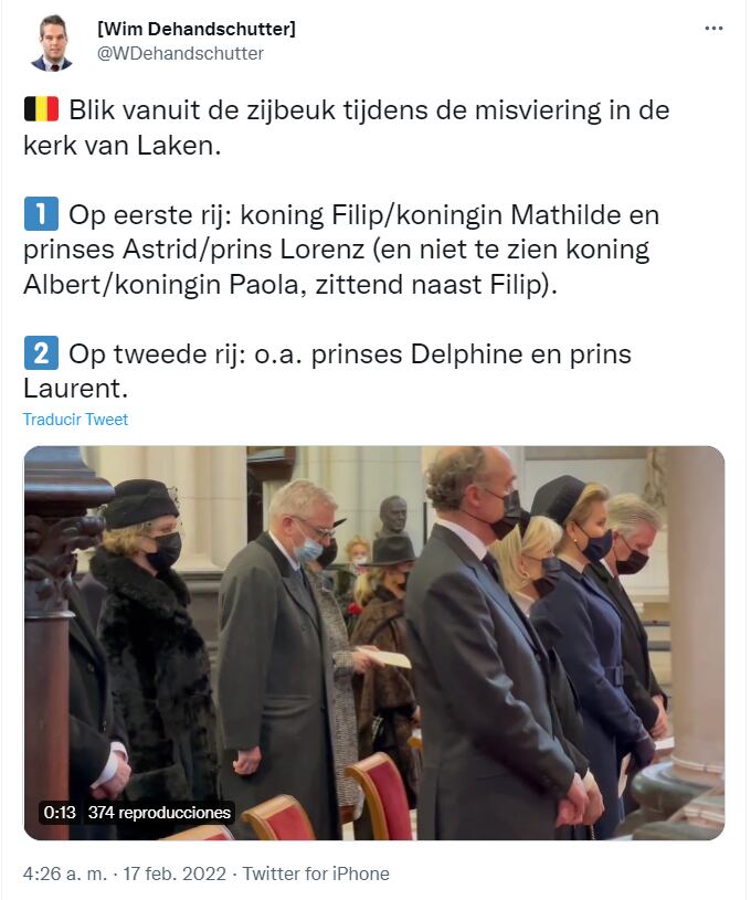 El rey Alberto II de Bélgica y la princesa Delphine, por primera vez juntos en un acto público
