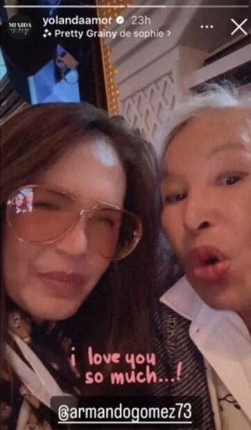Yolanda Andrade en el cumpleaños de su mamá / Instagram