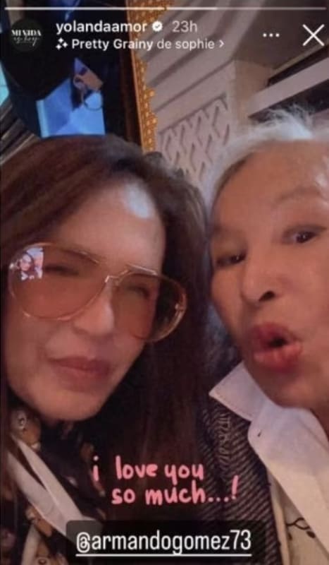 Yolanda Andrade en el cumpleaños de su mamá / Instagram
