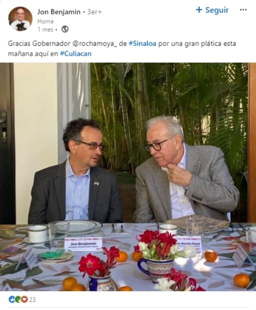 El diplomático Jon Benjamin / LinkedIn