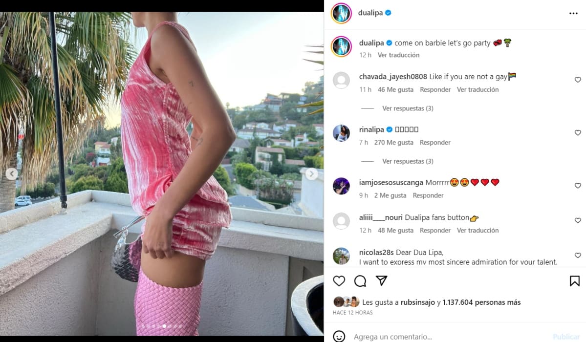 Instagram: @dualipa