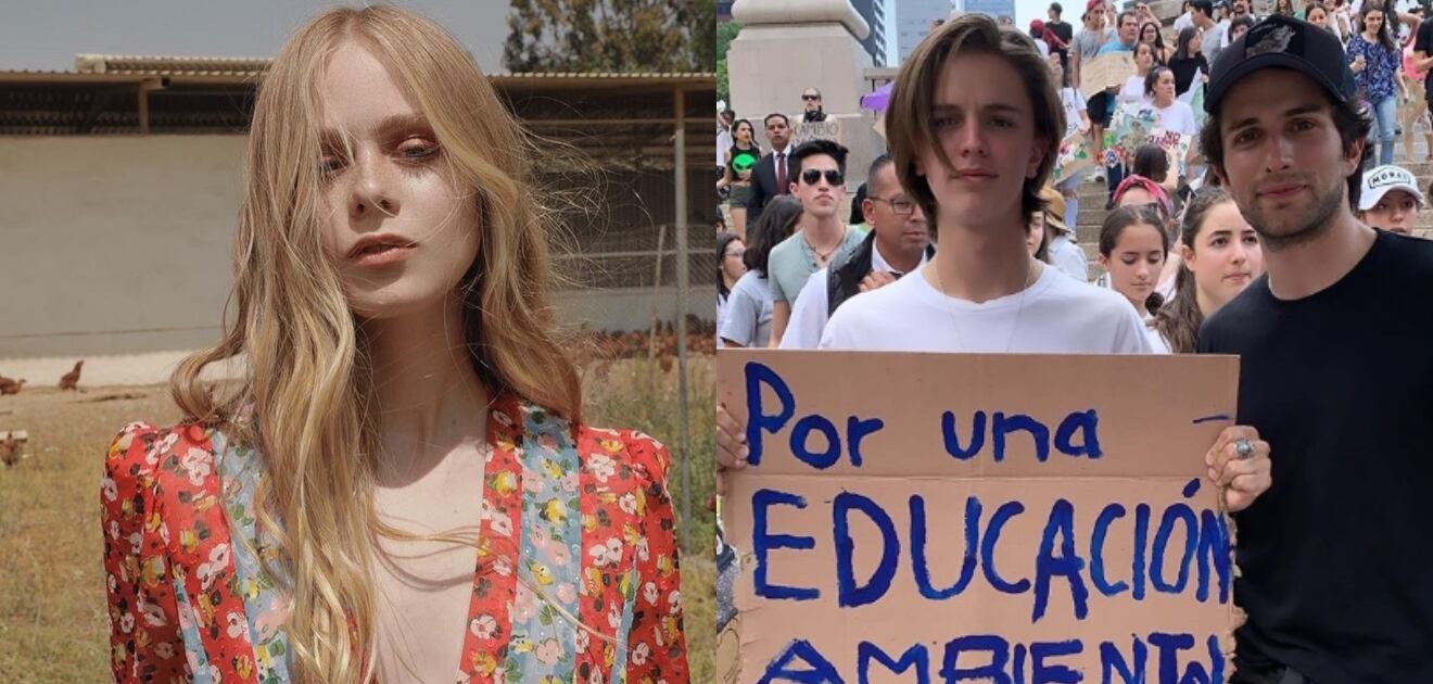 Loreto Peralta y Darío Yazbek encabezan manifestación en contra del cambio climático 