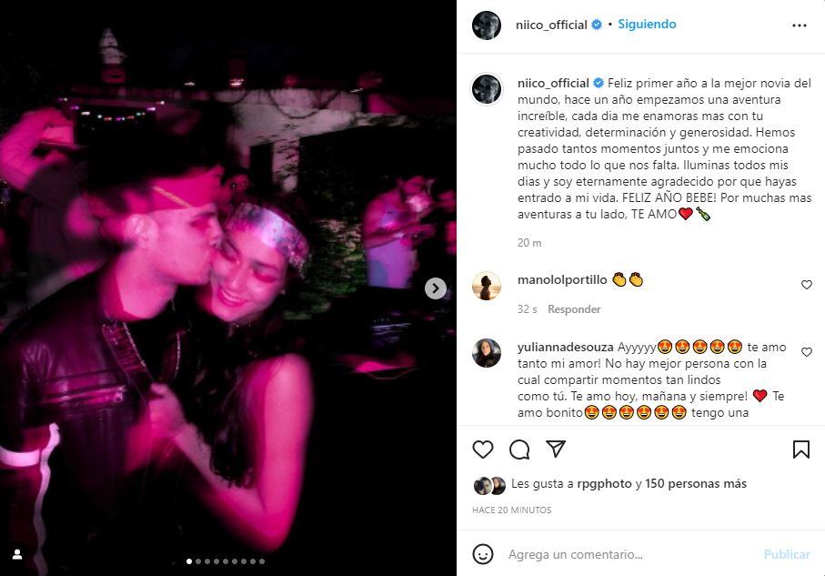 NIICO cumple su primer aniversario de novio con Yulianna de Souza