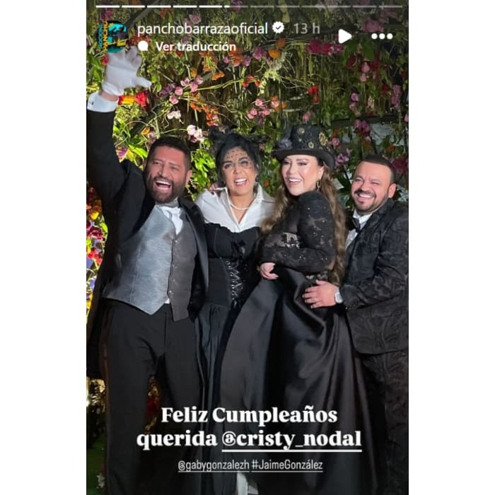 El cantante Pancho Barraza con Jaime y Cristy, los papás de Nodal / Foto: Instagram