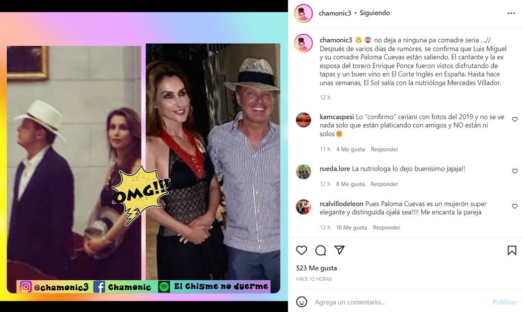 Las fotos de Luis Miguel y Paloma Cuevas, juntos 