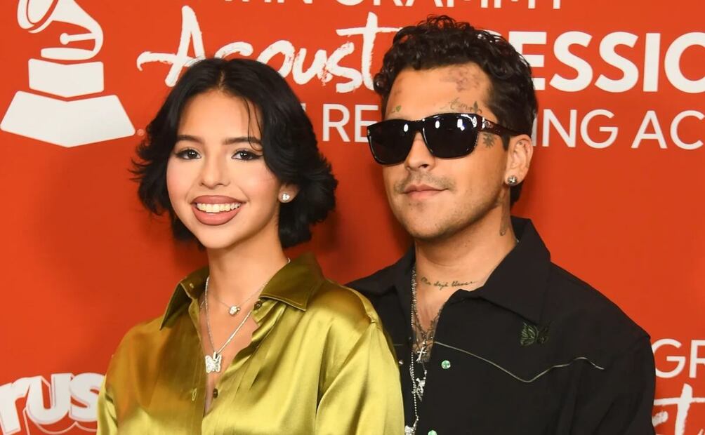 Christian Nodal y Ángela Aguilar en la alfombra roja de los Latin GRAMMY Acoustic Sessions / Foto: Instagram