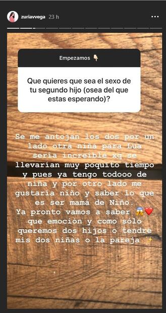 Zuria Vega revela detalles de su embarazo, ¿prefiere un niño o niña?