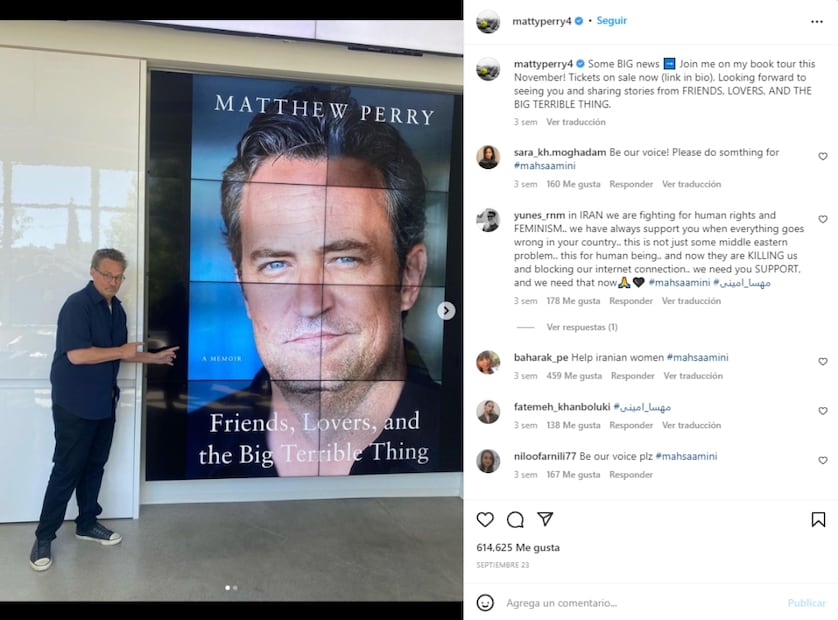 Matthew Perry luce saludable tras superar problemas con el alcohol y las drogas