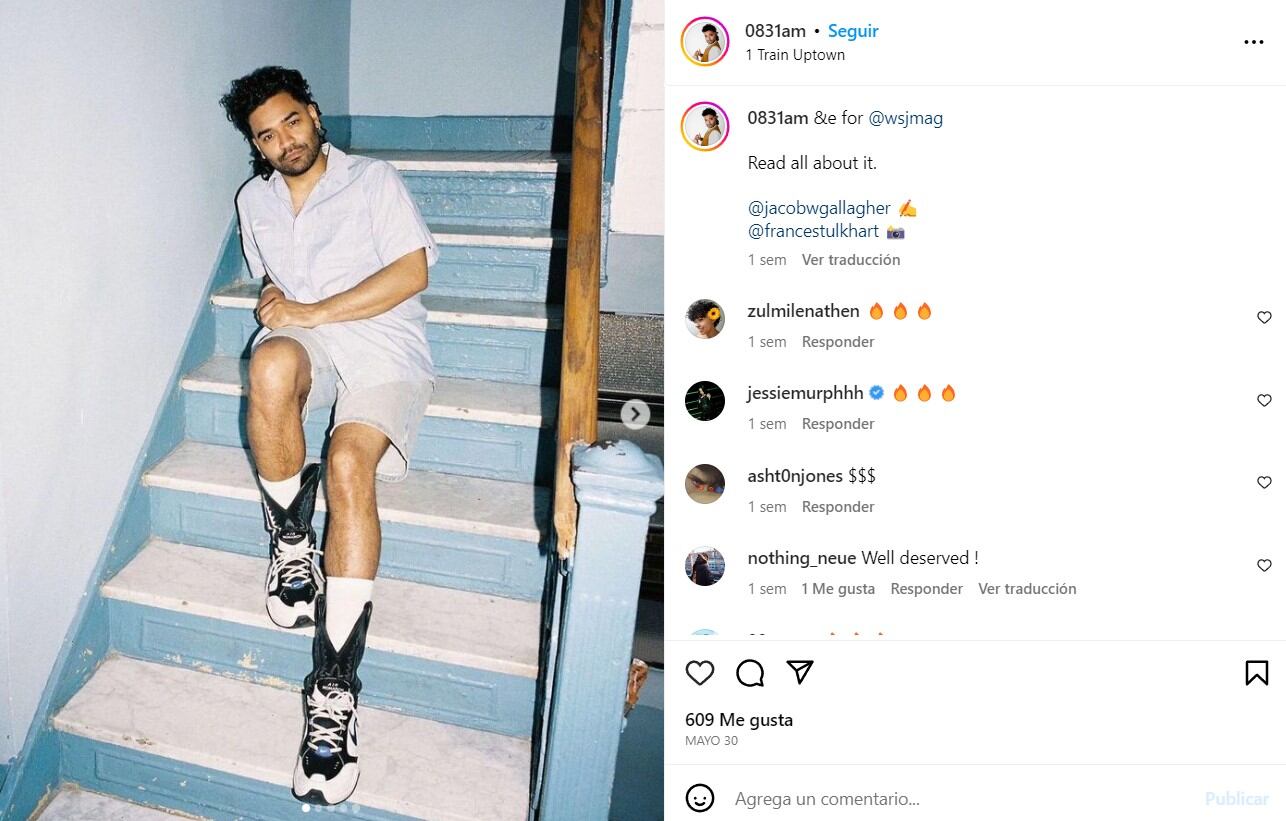 Andy Martínez, creador de las botas - tenis / Instagram