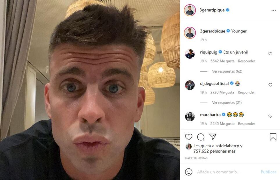 Gerard Piqué, pareja de Shakira, se quita la barba y sorprende a todos