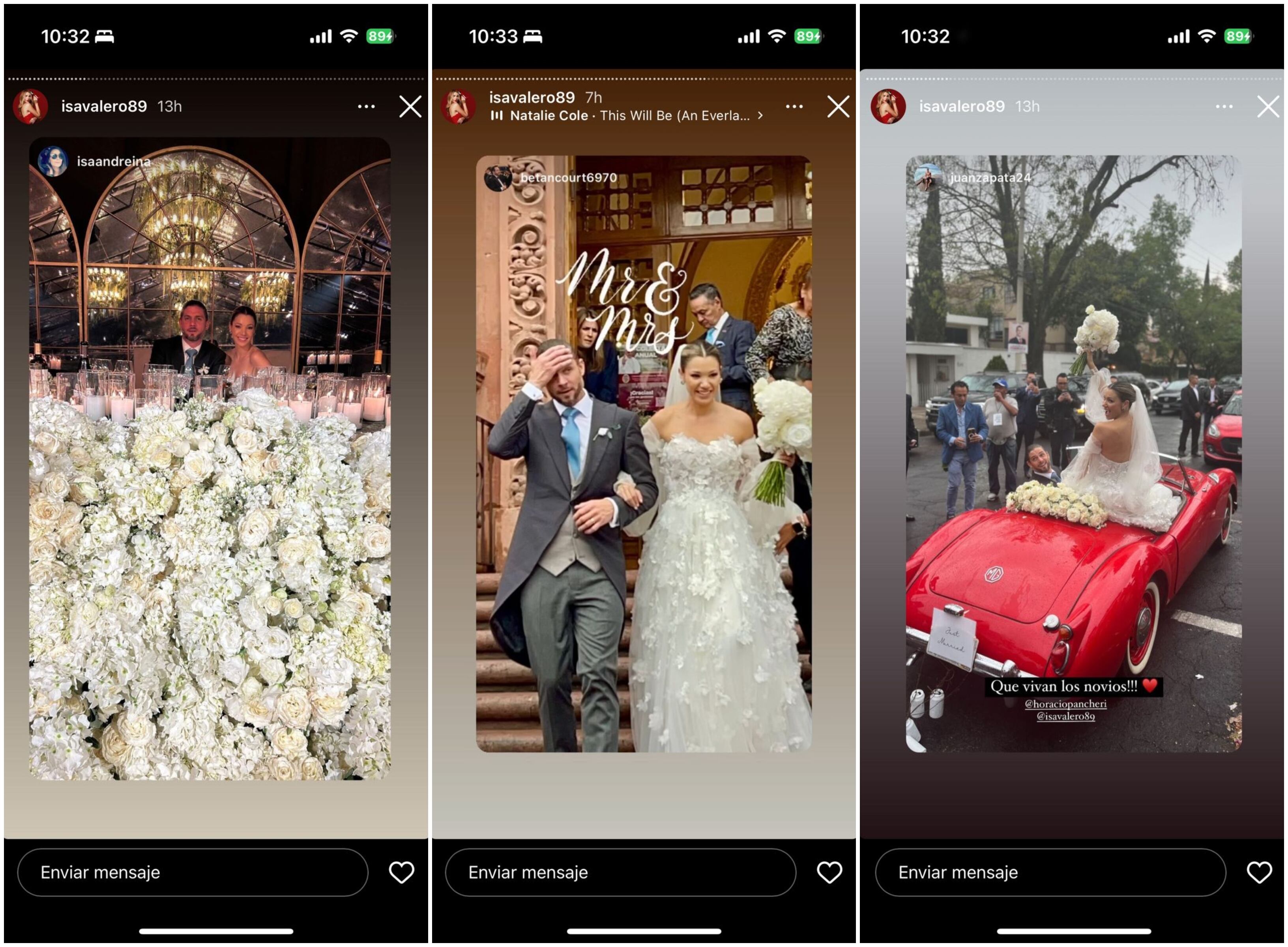 Boda Isa Valero y Horacio Pancheri//Instagram