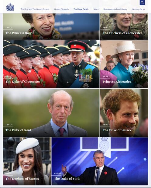 Los duques de Sussex aparecen en los últimos lugares dentro de la familia real / Captura de pantalla

