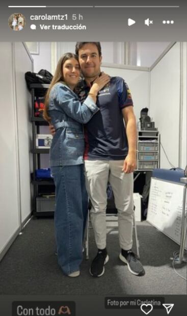 Sergio 'Checo' Pérez y su esposa Carola Martinez en el México GP 2023 / Instagram