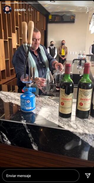 Saúl 'Canelo' Álvarez celebra con vino Petrus de 100 mil pesos