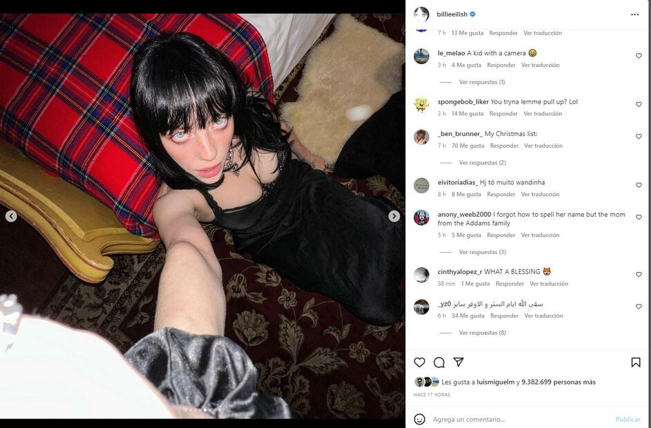 El bonito slip dress de Billie Eilish, protagonista de sus atrevidas selfies