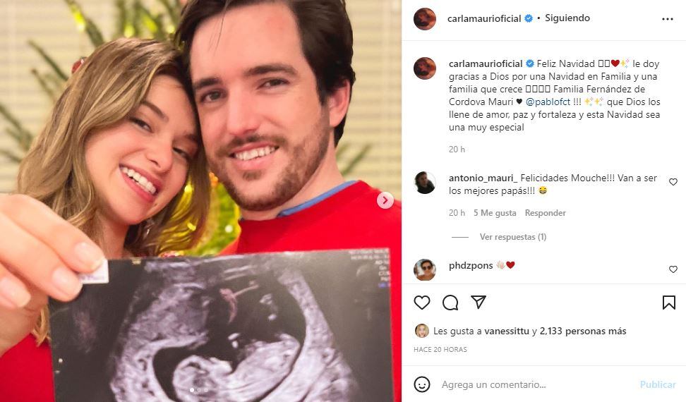 Carla Mauri, hija de Toño Mauri, está embarazada