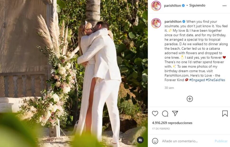 Paris Hilton te robará el aliento vestida de novia con un Oscar de la Renta ¡puro lujo!