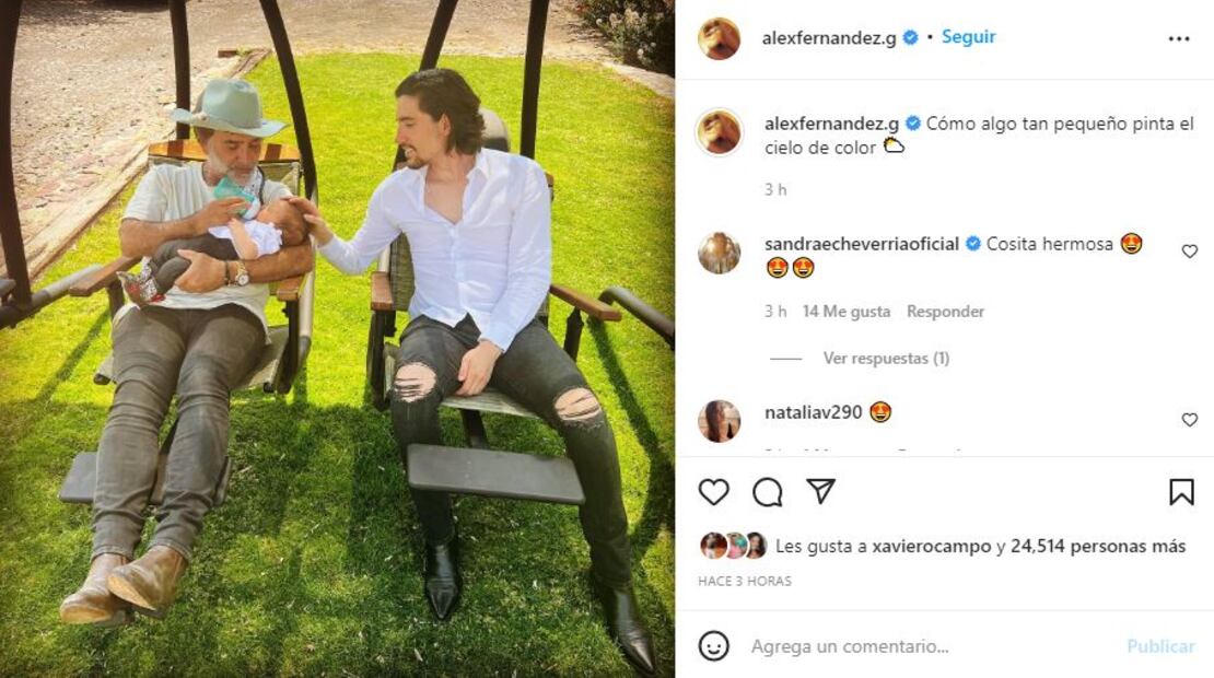 Alejandro Fernández se deja ver por primera vez con Mía, su segunda nieta
